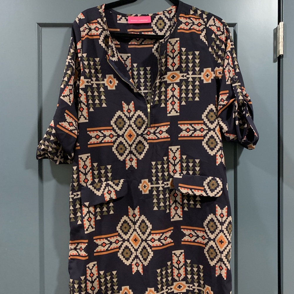 patterned skirt dress